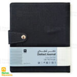 بولت ژورنال نقطه‌ای جلد پارچه‌ای دکمه‌دار |کاغذ بالکی سبک| سایز:205×175 mm|کد:3900 - Image 5