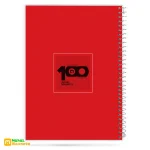 دفتر 100 برگ سیمی طلقی نهال رنگ قرمز کد:3120