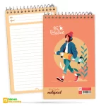 یادداشت 100 برگ سیم از بالا لبه رنگی 10×16 | کد:9386