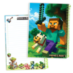 دفتر 80 برگ خط‌دار کارتونی (Minecraft) سیمی طلقی کد:9830 - Image 3