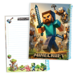 دفتر 80 برگ خط‌دار کارتونی (Minecraft) سیمی طلقی کد:9830 - Image 2