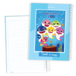 دفتر60 برگ خط‌دار کارتونی (Baby Shark) سیمی طلقی کد:9666 - Image 2