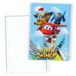 دفتر80 برگ خط‌دار کارتونی (Super Wings) سیمی طلقی کد:9861 - Image 3