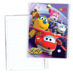 دفتر80 برگ خط‌دار کارتونی (Super Wings) سیمی طلقی کد:9861 - Image 2